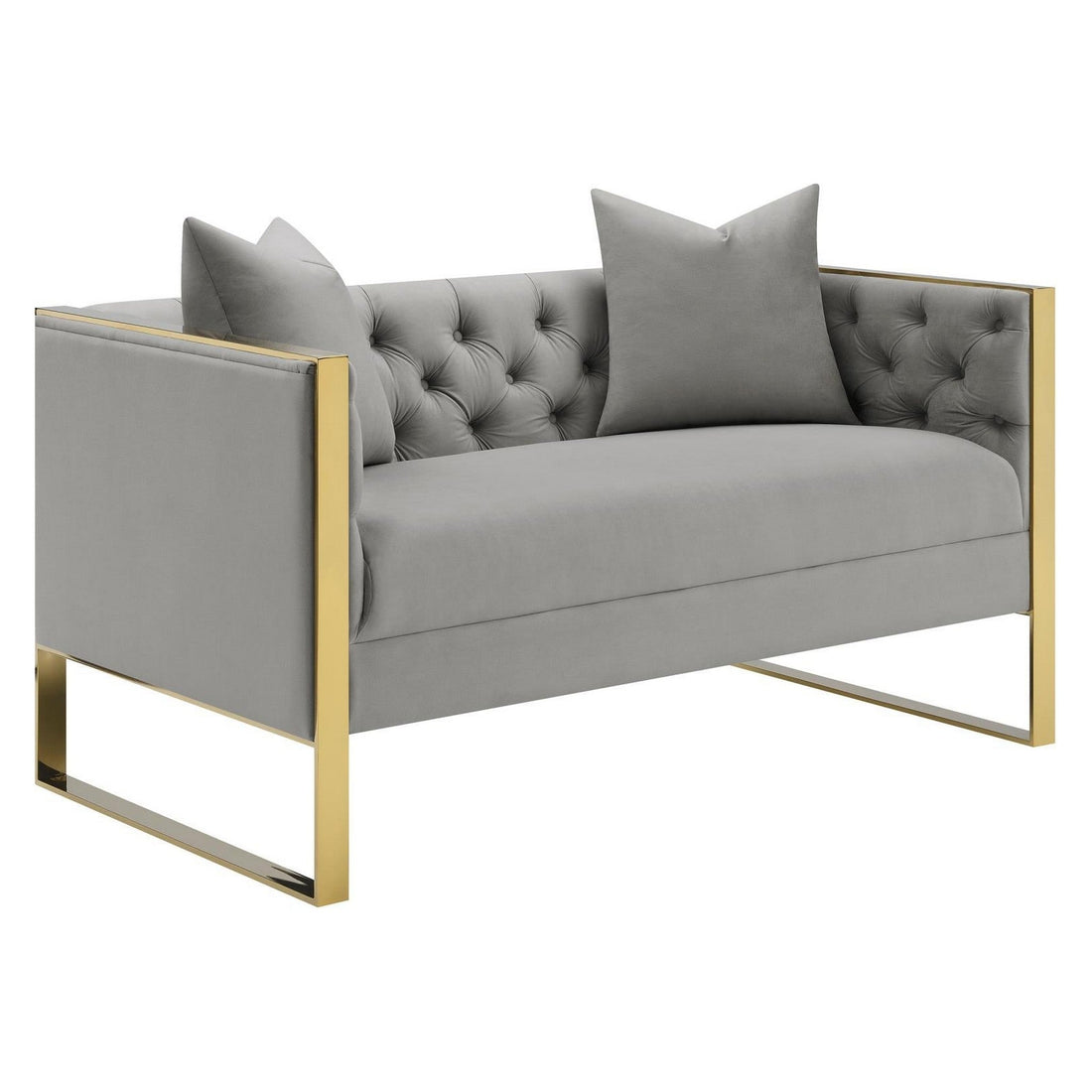 Eastbrook Tufted Back Loveseat Grey 509112
