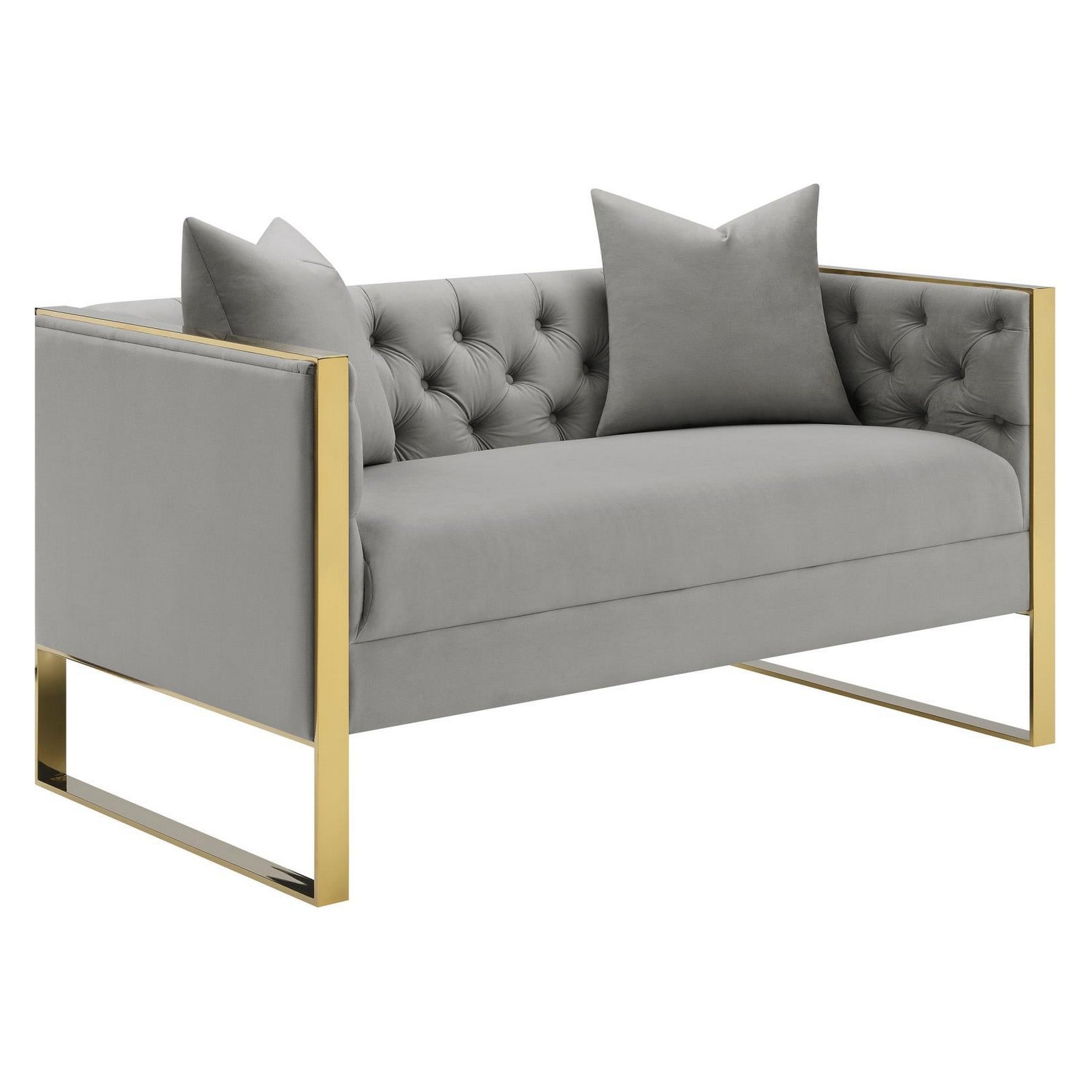 Eastbrook Tufted Back Loveseat Grey 509112