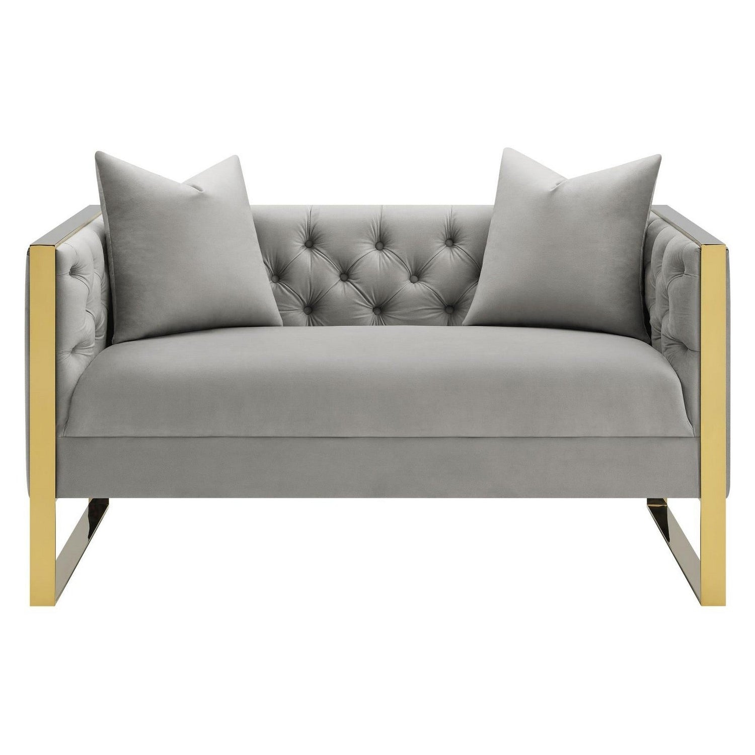 Eastbrook Tufted Back Loveseat Grey 509112