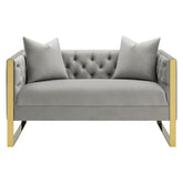 Eastbrook Tufted Back Loveseat Grey 509112