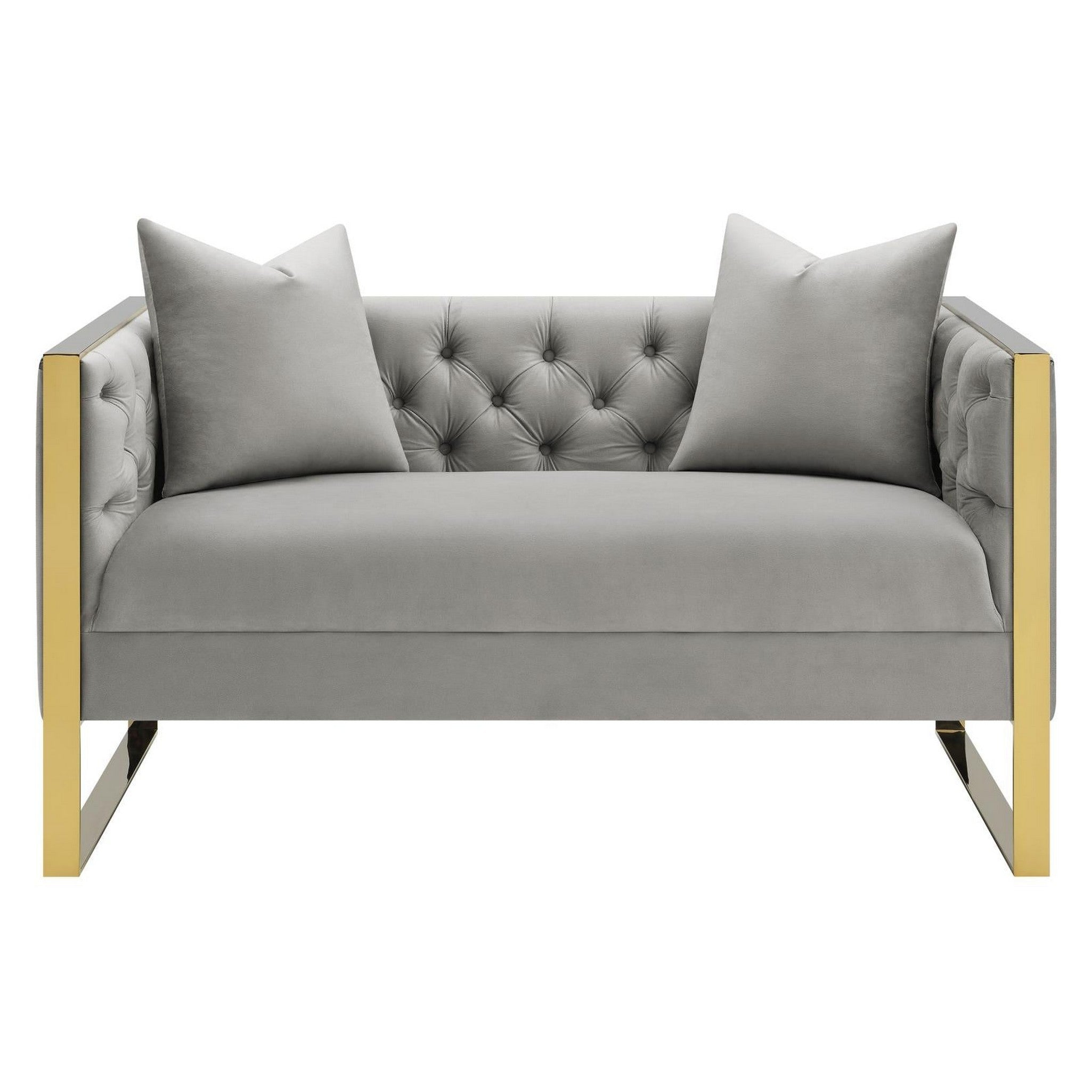 Eastbrook Tufted Back Loveseat Grey 509112