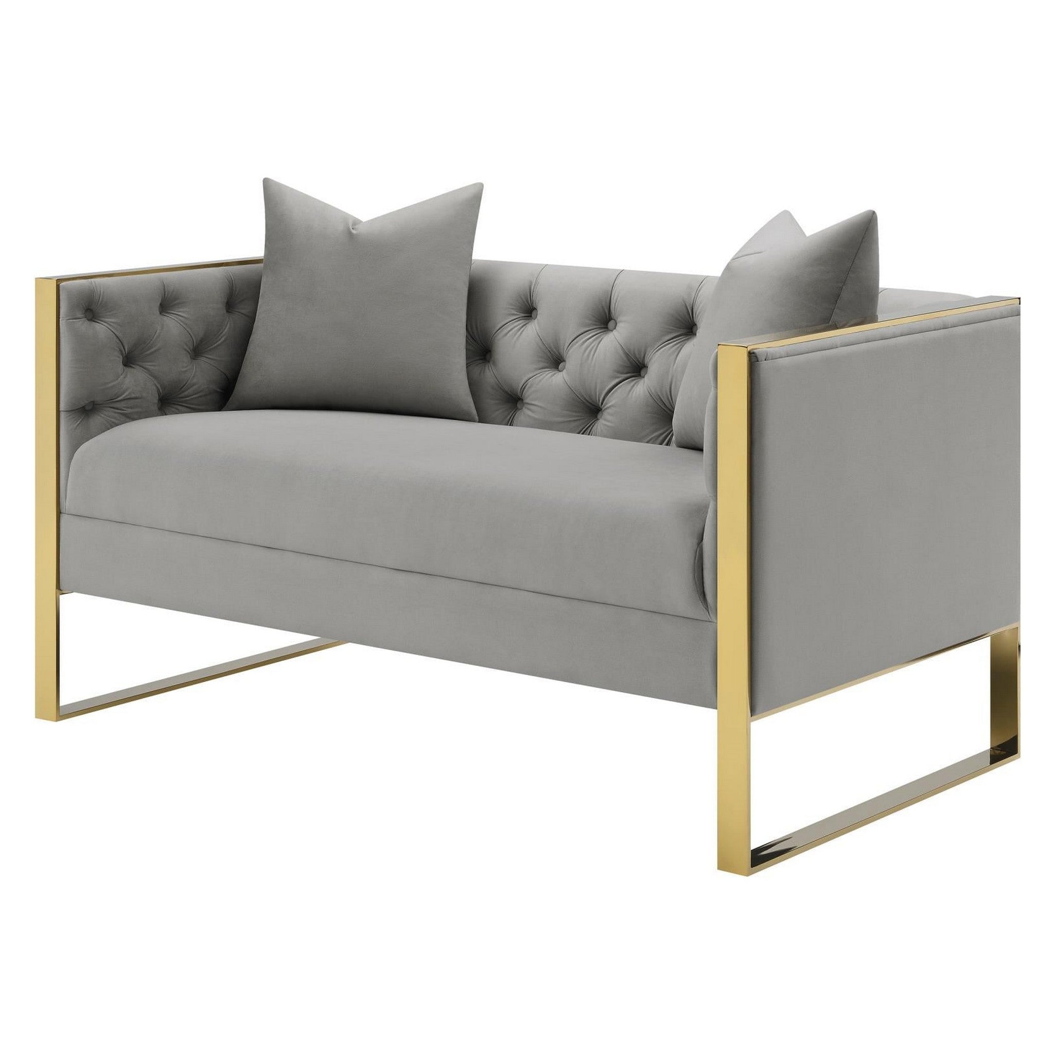 Eastbrook Tufted Back Loveseat Grey 509112