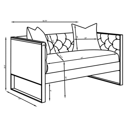 Eastbrook Tufted Back Loveseat Grey 509112