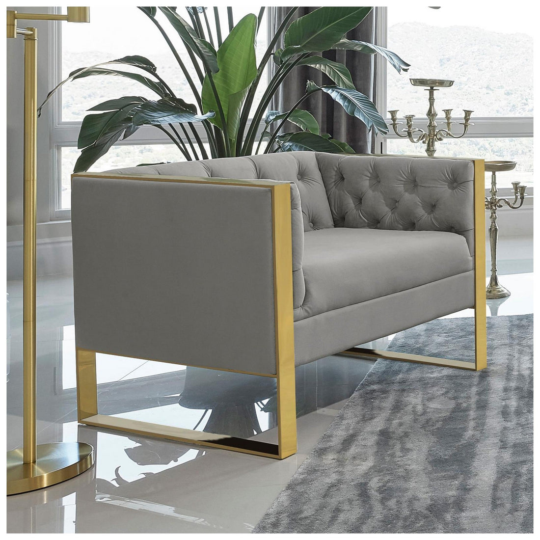 Eastbrook Tufted Back Chair Grey 509113