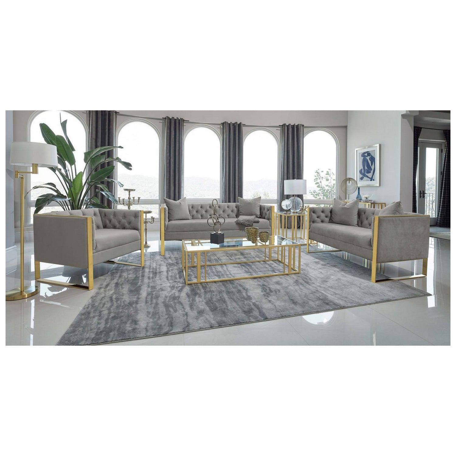 Eastbrook Tufted Back Chair Grey 509113