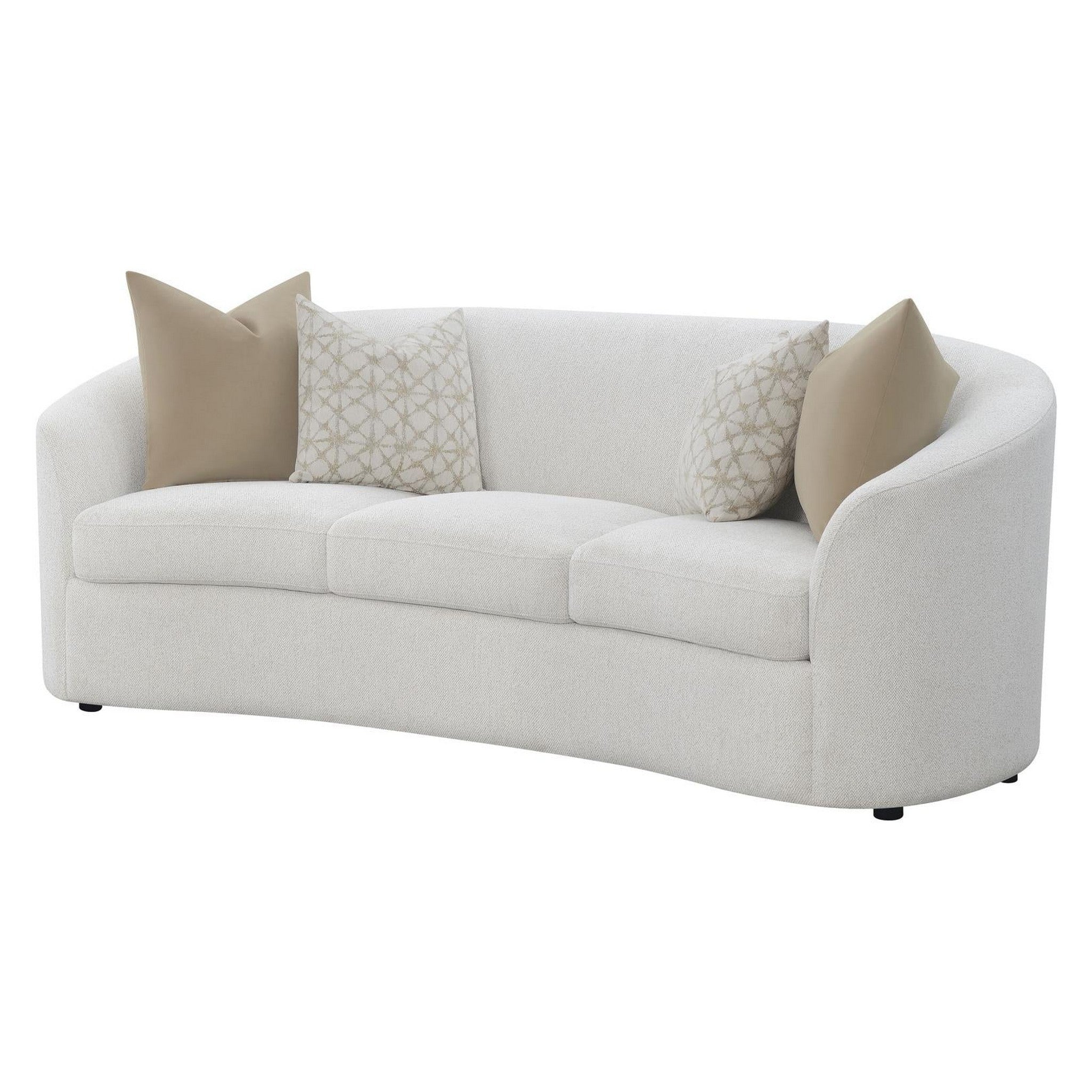 Rainn Upholstered Tight Back Sofa Latte 509171
