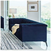 Chalet Tuxedo Arm Loveseat Blue 509212