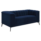 Chalet Tuxedo Arm Loveseat Blue 509212