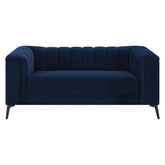 Chalet Tuxedo Arm Loveseat Blue 509212
