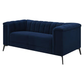 Chalet Tuxedo Arm Loveseat Blue 509212
