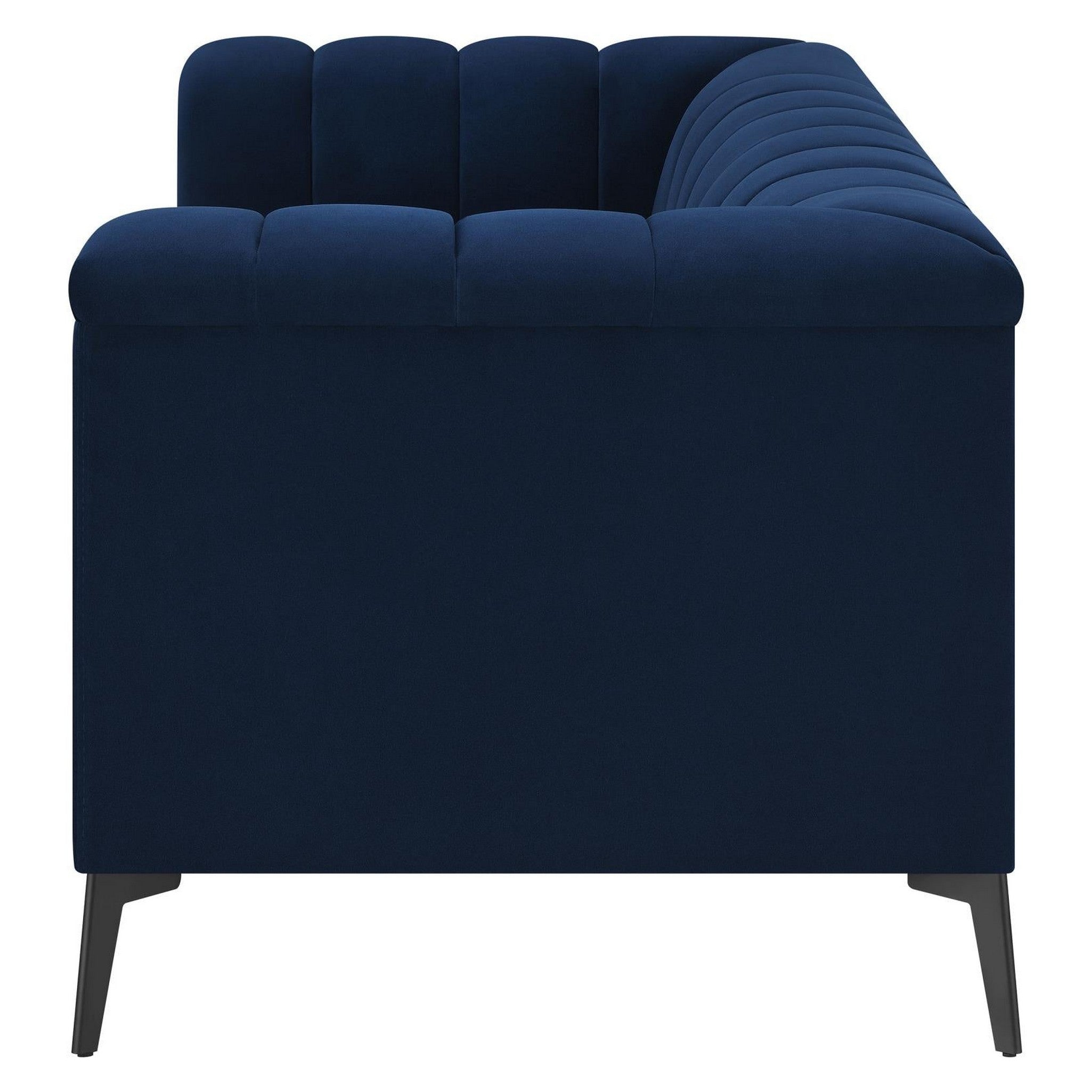 Chalet Tuxedo Arm Loveseat Blue 509212