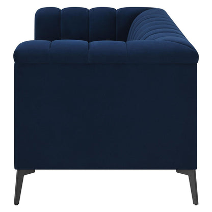 Chalet Tuxedo Arm Loveseat Blue 509212
