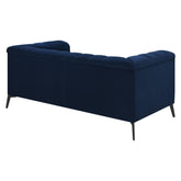 Chalet Tuxedo Arm Loveseat Blue 509212