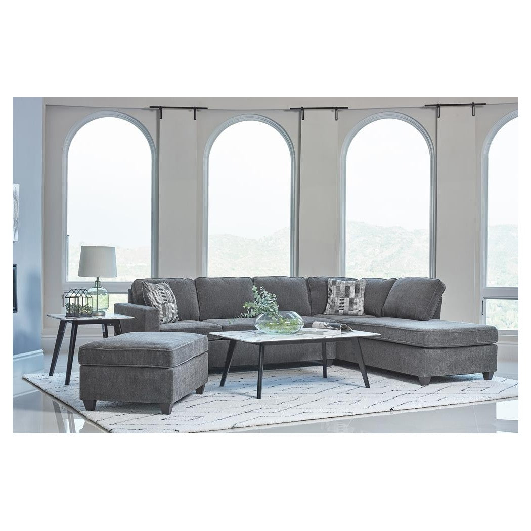 Mccord 2-piece Cushion Back Sectional Dark Grey 509347