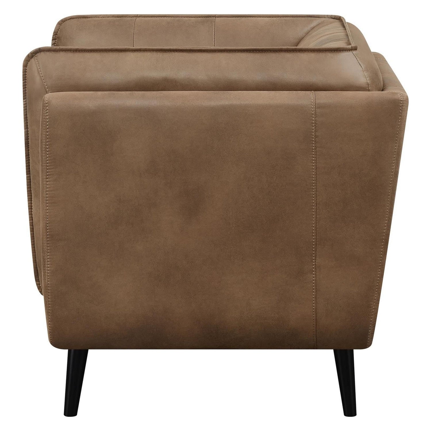 Thatcher Upholstered Button Tufted Chair Brown 509423