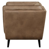 Thatcher Upholstered Button Tufted Chair Brown 509423