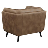Thatcher Upholstered Button Tufted Chair Brown 509423