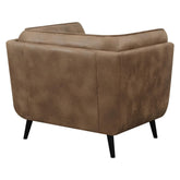 Thatcher Upholstered Button Tufted Chair Brown 509423