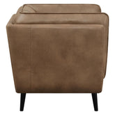 Thatcher Upholstered Button Tufted Chair Brown 509423