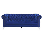 Bleker Tufted Tuxedo Arm Sofa Blue 509481