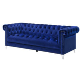 Bleker Tufted Tuxedo Arm Sofa Blue 509481