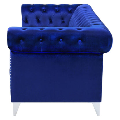 Bleker Tufted Tuxedo Arm Sofa Blue 509481