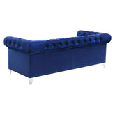Bleker Tufted Tuxedo Arm Sofa Blue 509481