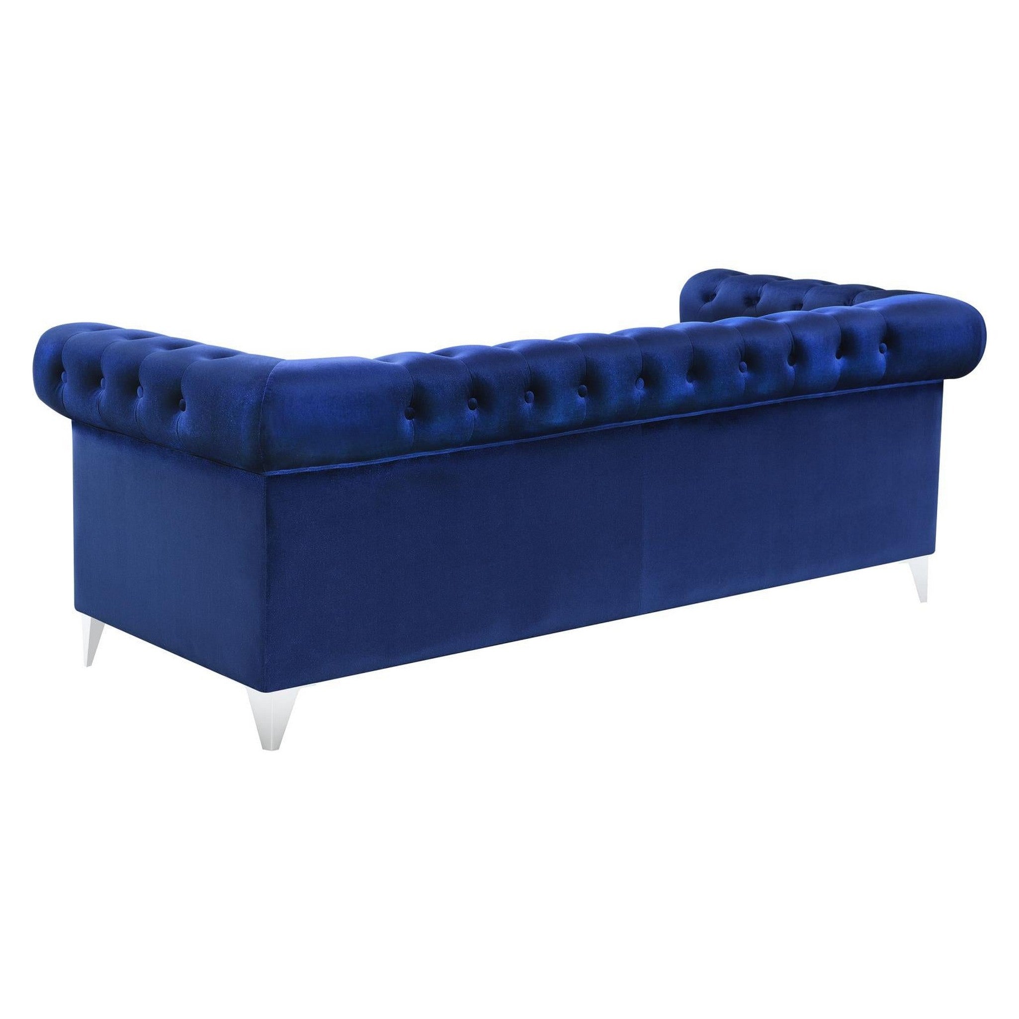 Bleker Tufted Tuxedo Arm Sofa Blue 509481