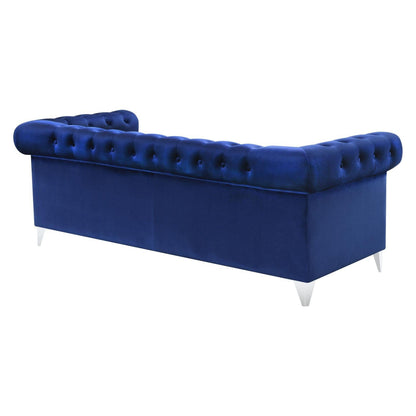 Bleker Tufted Tuxedo Arm Sofa Blue 509481
