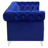 Bleker Tufted Tuxedo Arm Sofa Blue 509481