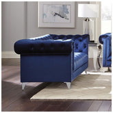 Bleker Tufted Tuxedo Arm Loveseat Blue 509482