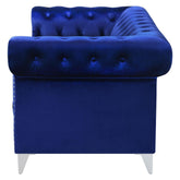 Bleker Tufted Tuxedo Arm Loveseat Blue 509482