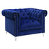 Bleker Tufted Tuxedo Arm Chair Blue 509483