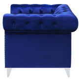 Bleker Tufted Tuxedo Arm Chair Blue 509483