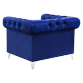 Bleker Tufted Tuxedo Arm Chair Blue 509483