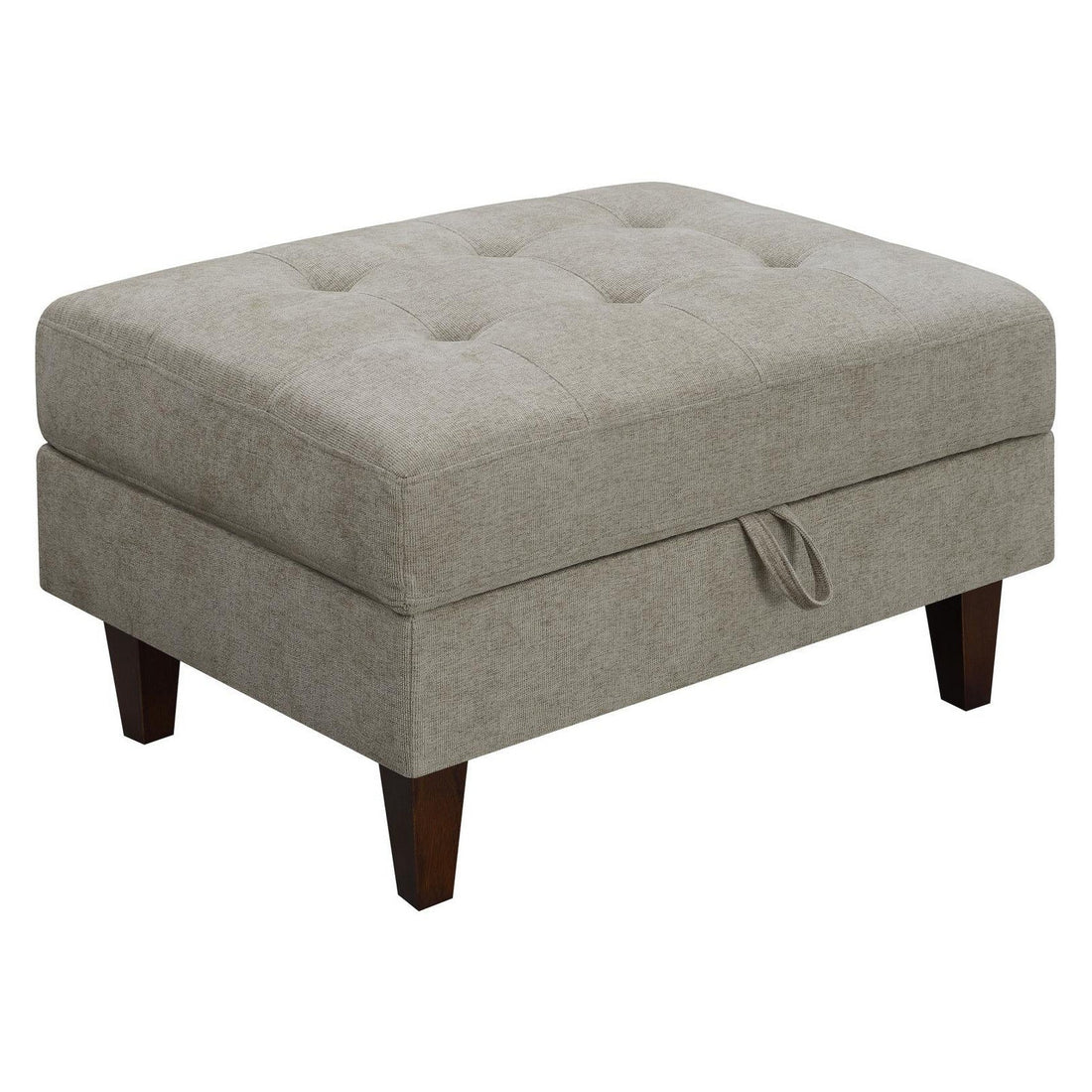 Barton Upholstered Tufted Ottoman Toast and Brown 509797