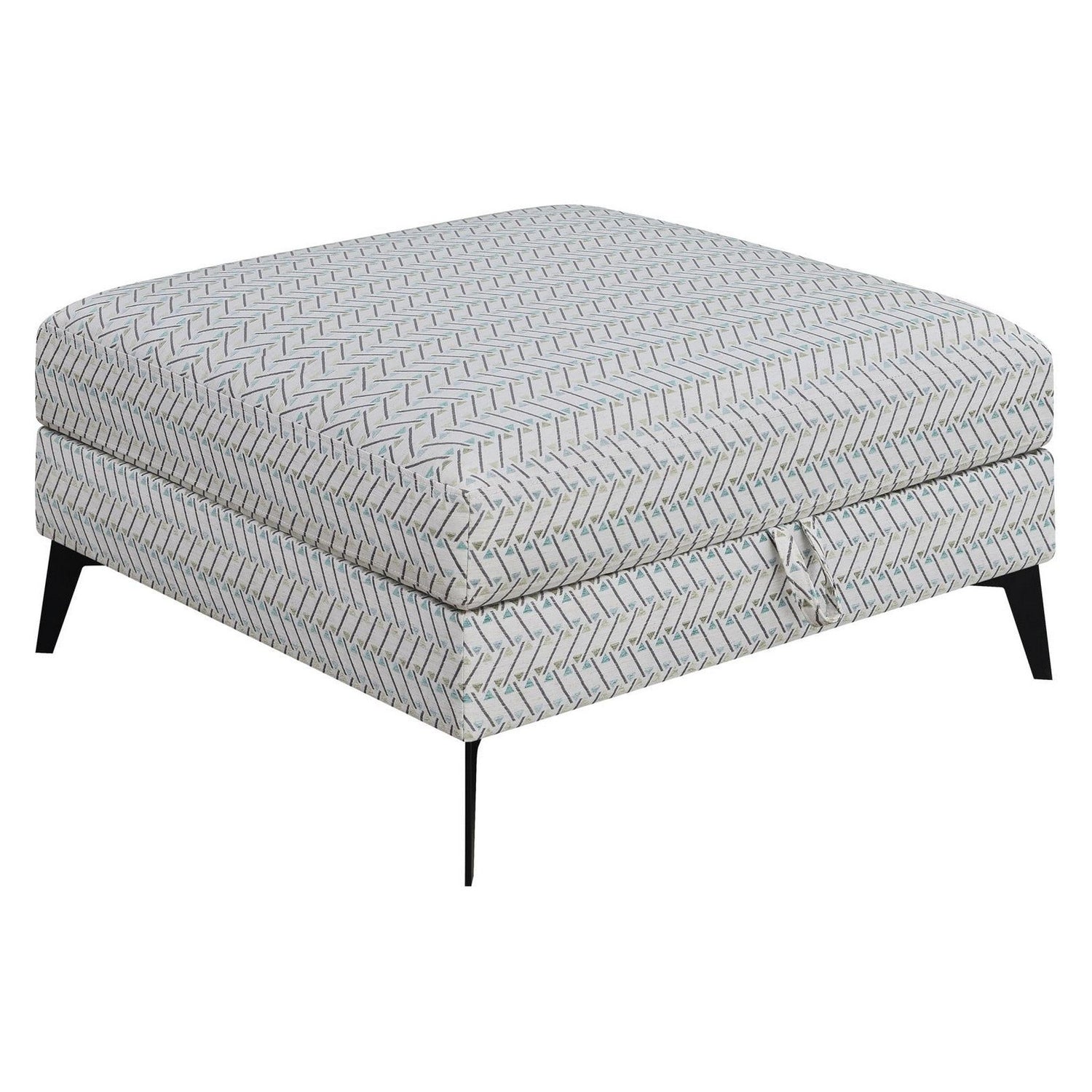 Clint Upholstered Ottoman with Tapered Legs Multi-color 509807