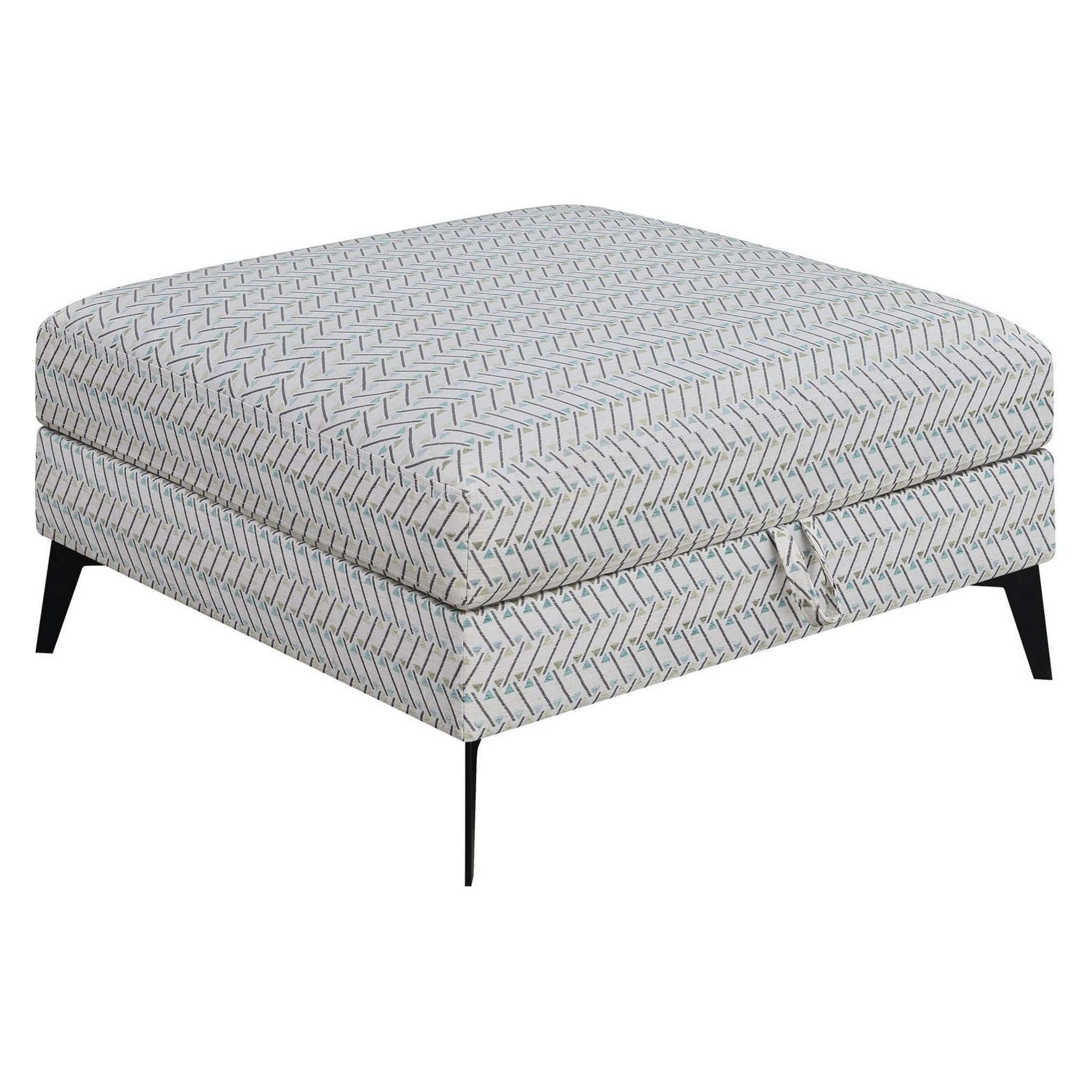 Clint Upholstered Ottoman with Tapered Legs Multi-color 509807