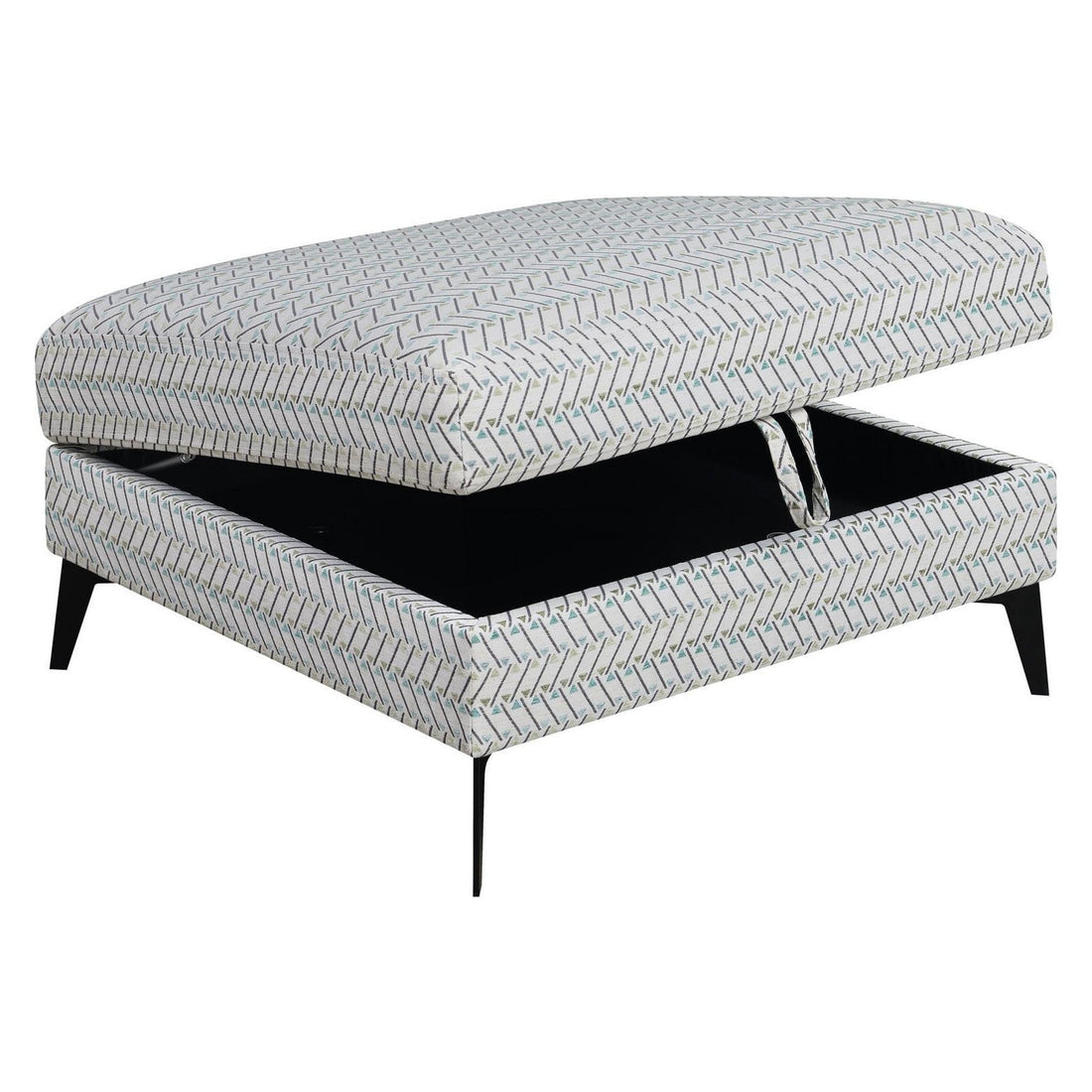 Clint Upholstered Ottoman with Tapered Legs Multi-color 509807