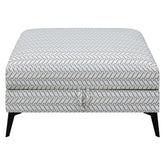 Clint Upholstered Ottoman with Tapered Legs Multi-color 509807