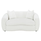 Isabella Upholstered Tight Back Loveseat White 509872