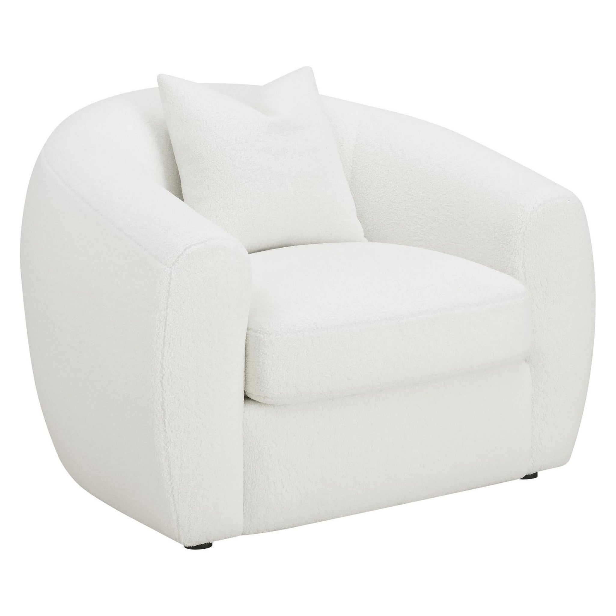 Isabella Upholstered Tight Back Chair White 509873