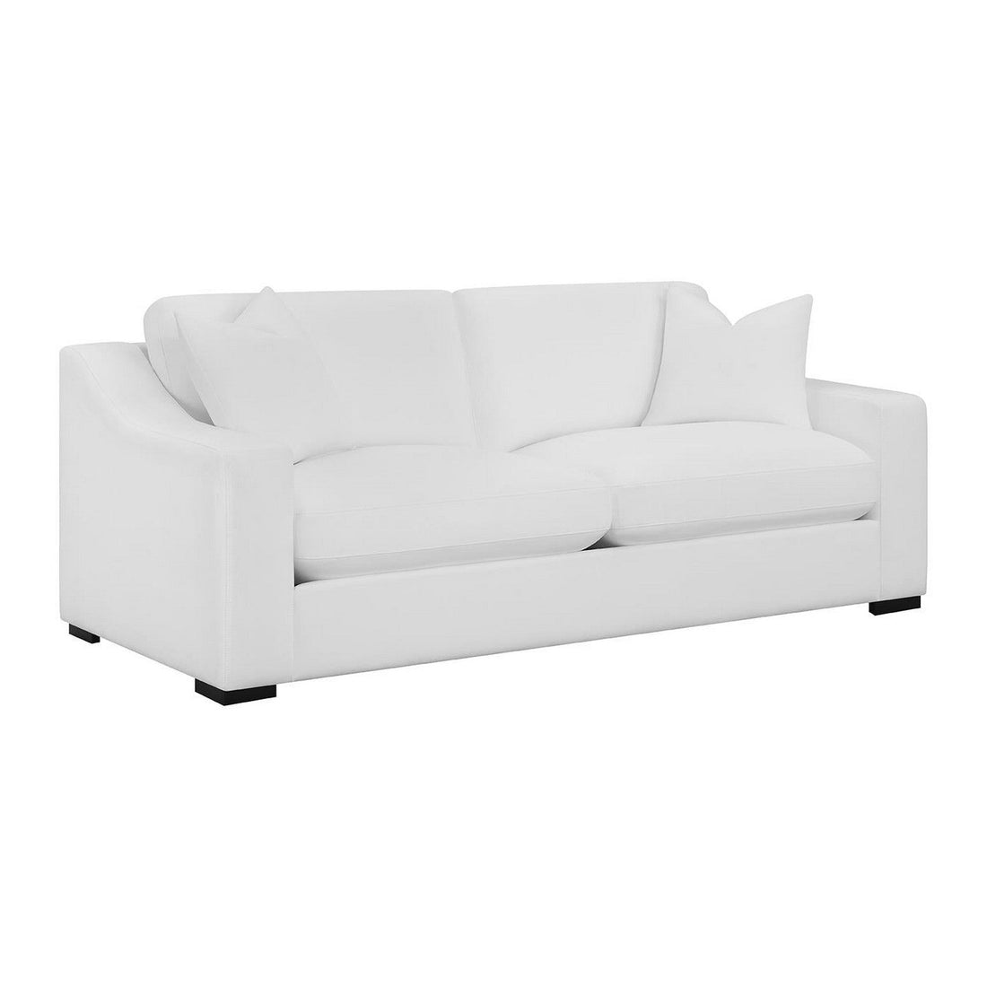 Ashlyn Upholstered Sloped Arms Sofa White 509891