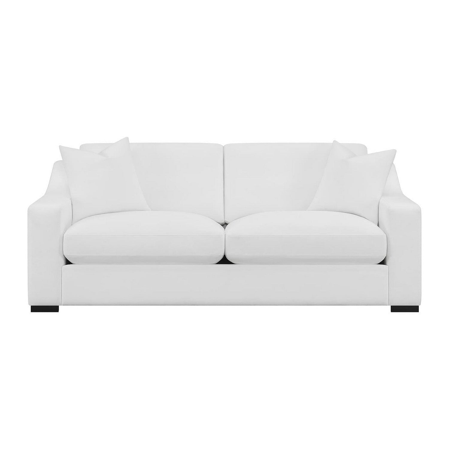 Ashlyn Upholstered Sloped Arms Sofa White 509891