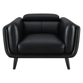 Shania 3-piece Track Arms Living Room Set Black 509921-S3