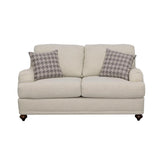 Glenn Cushion Back Loveseat Light Grey 511095