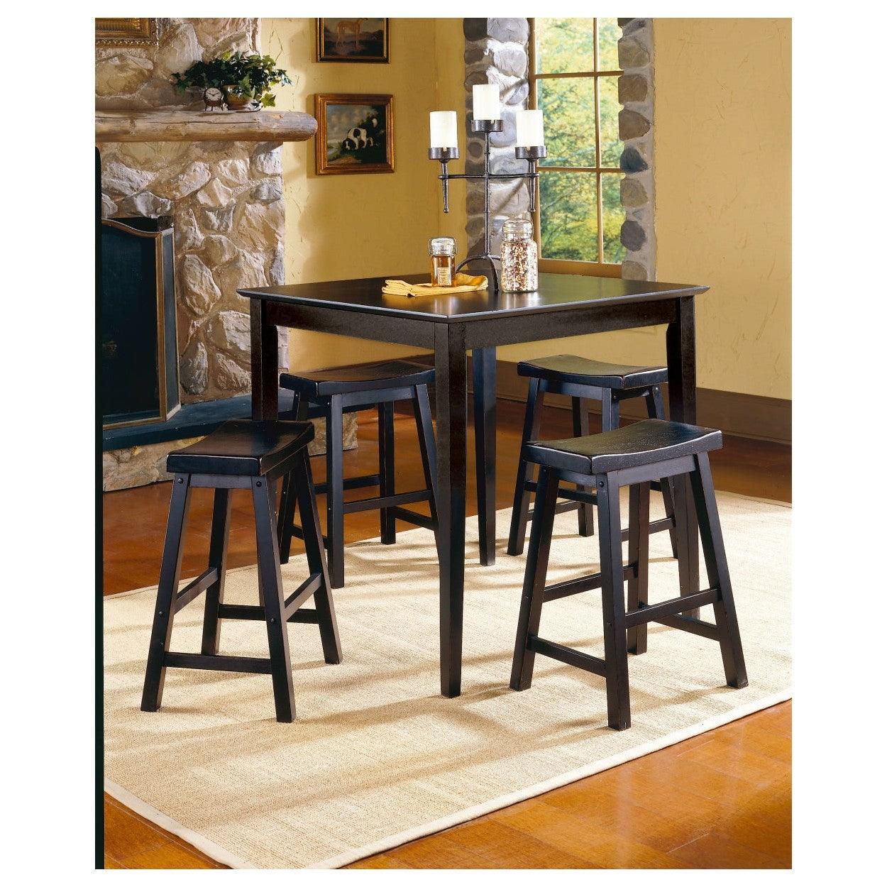 5PC PACK COUNTER HEIGHT SET, BLK-SAND-THRU 5302BK