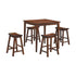5PC PACK COUNTER HEIGHT SET, CHERRY FINISH 5302C