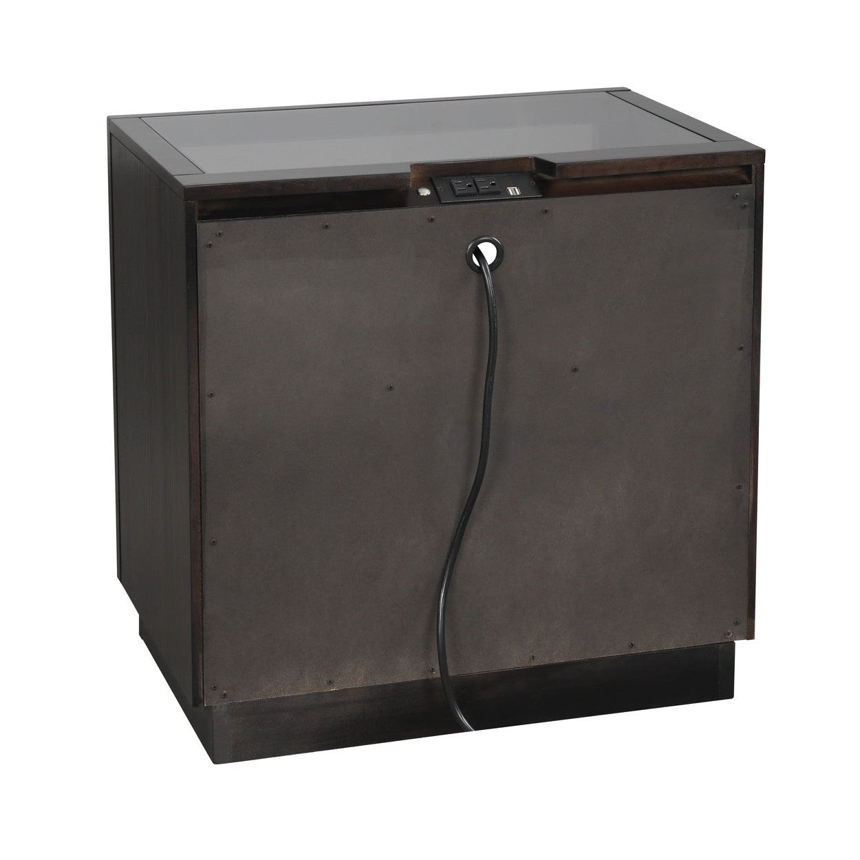 NIGHT STAND, GLASS, LED, P.STRIP 5424-4