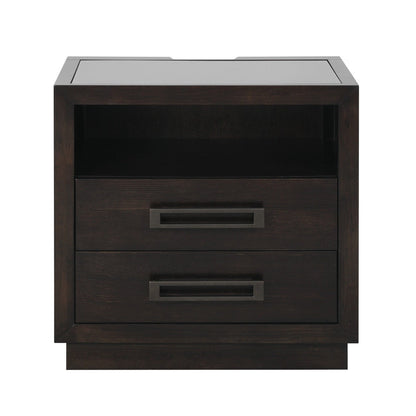 NIGHT STAND, GLASS, LED, P.STRIP 5424-4